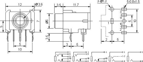 【3.5音频视频电源插座、3.5插口CK-3503-11K铁架塑件铜套】价格,厂家,图片,插头,乐清市虹桥力夫电子配件经营部-